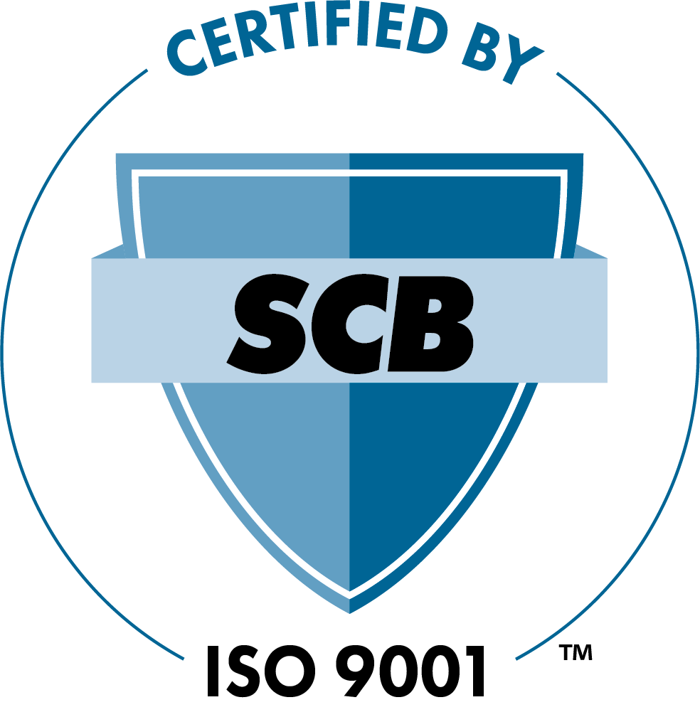 Certified by SCB, ISO 9001